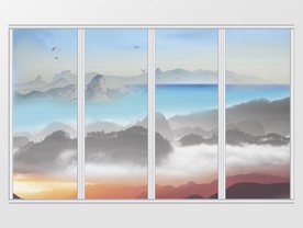 大气新中式山水移门