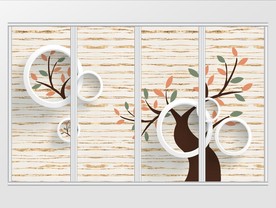 现代唯美简约树木移门