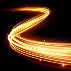 金色炫彩光影线条