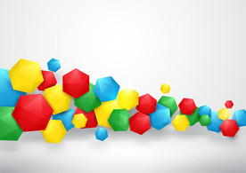 商业综合体炫彩几何图形