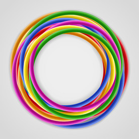 炫彩圆形质感背景扭曲圆形