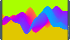 炫彩潮流山峰质感背景海报