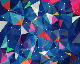 炫彩商业菱形几何图形