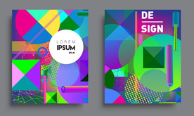 炫彩商业潮玩几何图形综合体海报