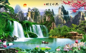 旭日东升客厅背景