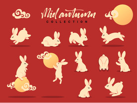 中秋兔子系列设计