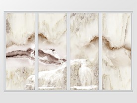 大理石纹风景移门