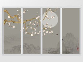 新中式梅花移门