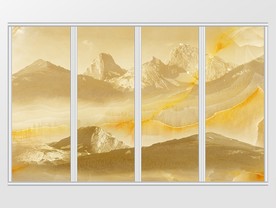 大理石纹风景移门