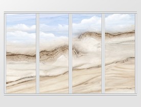 大理石纹风景移门