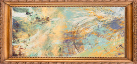 大型唯美金色装饰画油画