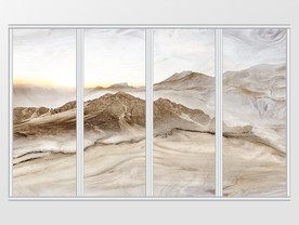 大理石纹山水风景移门