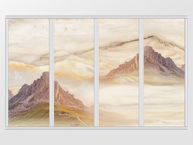 大理石纹山水风景移门