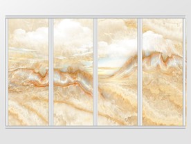 大理石纹山水风景移门