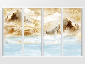 艺术山水风景移门