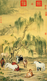 八骏图郎世宁素材-八骏图郎世宁图片-八骏图郎世宁设计模板-昵图网