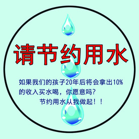 节约用水宣传车贴