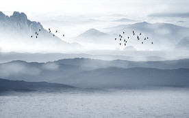 中式山水背景墙