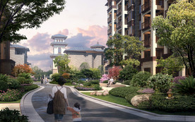 小区景观透视