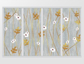 现代简约质感浮雕花卉移门