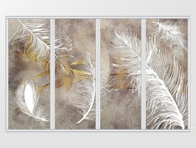 现代简约水泥石纹羽毛移门