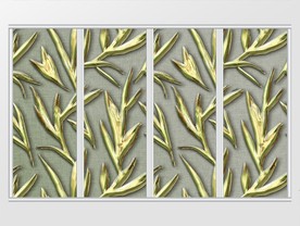 3D现代简约花卉移门