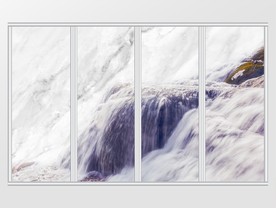 大理石岩石流水移门