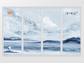 大理石纹海纳百川移门