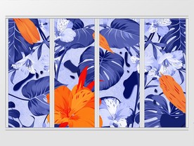 现代简约花朵移门