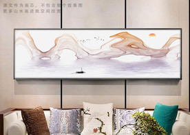 烟雾山水装饰画