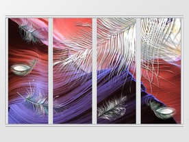 现代创意抽象背景羽毛移门