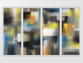 手绘抽象油画色块背景移门