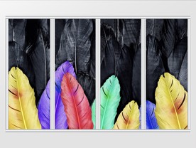 现代时尚羽毛移门