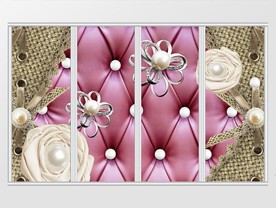 3d高贵大气白色珍珠移门