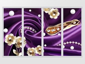 3d立体珍珠花朵移门