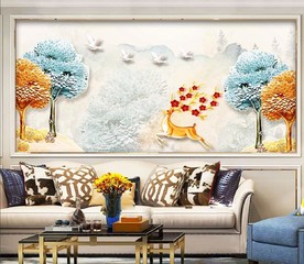 浮雕北欧现代简约壁画