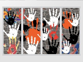 复古怀旧手掌印移门