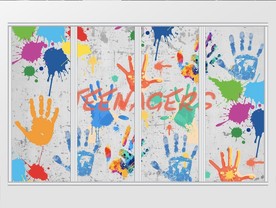 复古怀旧手掌印移门