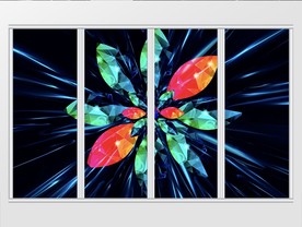 光效花朵灯光移门