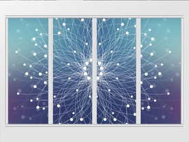 蓝色炫酷光效移门