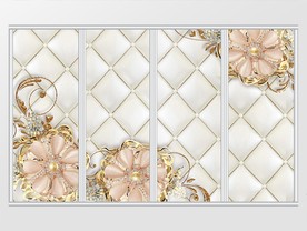 现代粉色珠宝移门