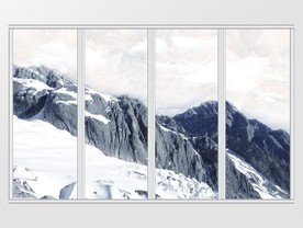 岩石风景创意移门