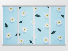 现代简约小花椰子移门