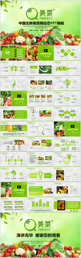 美菜网工作总结商务通用PPT