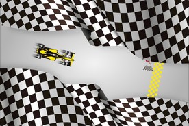 原创创意几何赛车设计素材