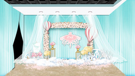 蒂芙尼蓝热气球主题迎宾区