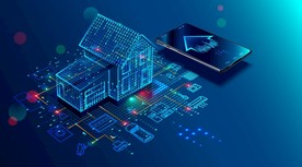 智能生活智能家居APP推广插画