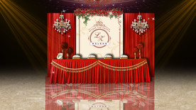 欧式红色婚礼签到区