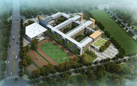 校园鸟瞰效果图