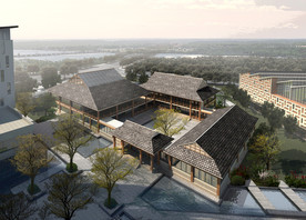 校园鸟瞰效果图